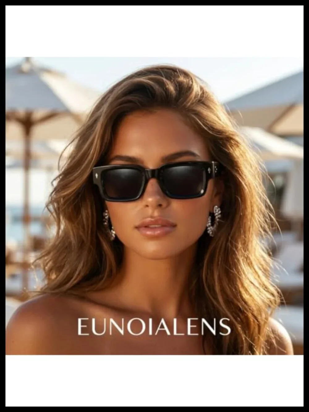 Trendy Chunky Square Frame Sunglasses UV400 Protection